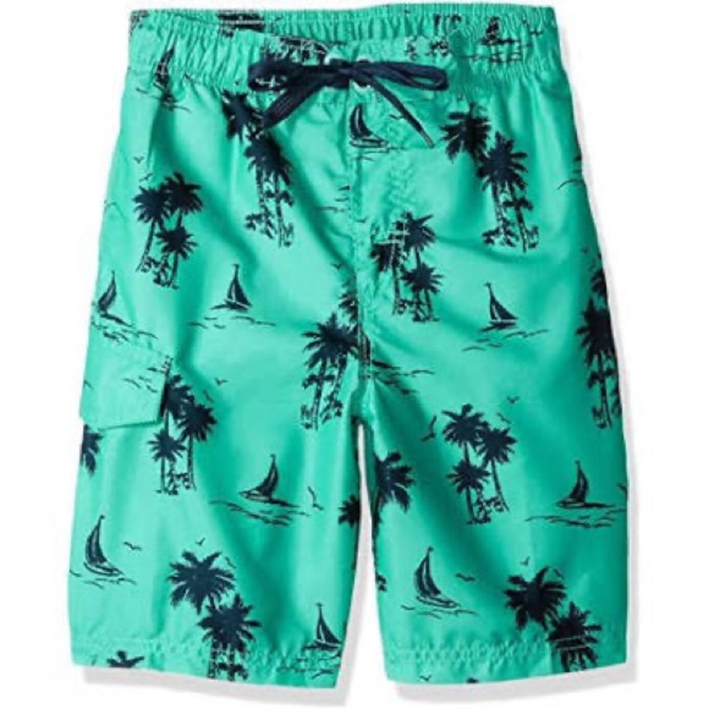 Kanu Surf Boys Swim Trunk, Harbor/Green